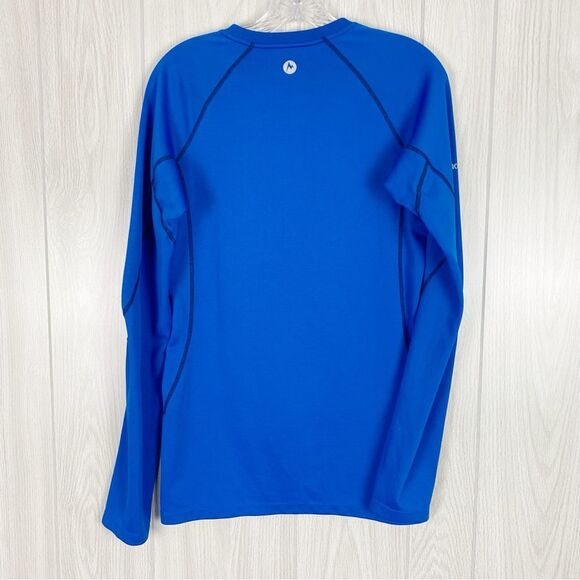 Marmot | Blue ThermalClime Sport Long Sleeve Crew - Picture 2 of 11